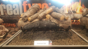 American Oak gas logs on display